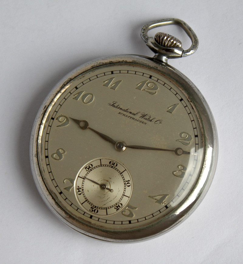 Rare IWC SCHAFFHAUSEN Kal.67 Antike swiss Open Face TASCHENUHR POCKET