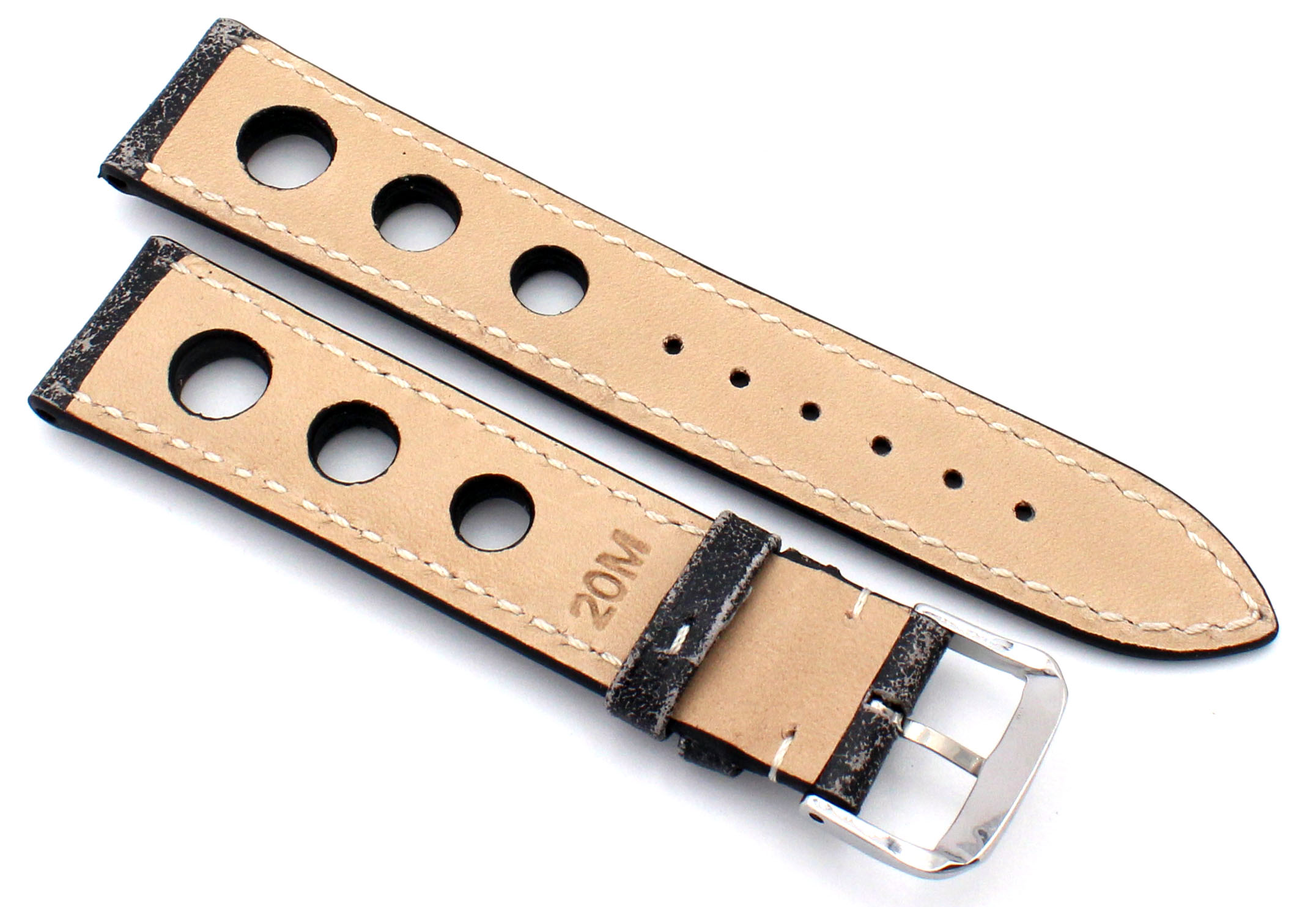 RIOS1931 Uhrenarmband Vintageleder "Bedford", 18-22 Mm, 3